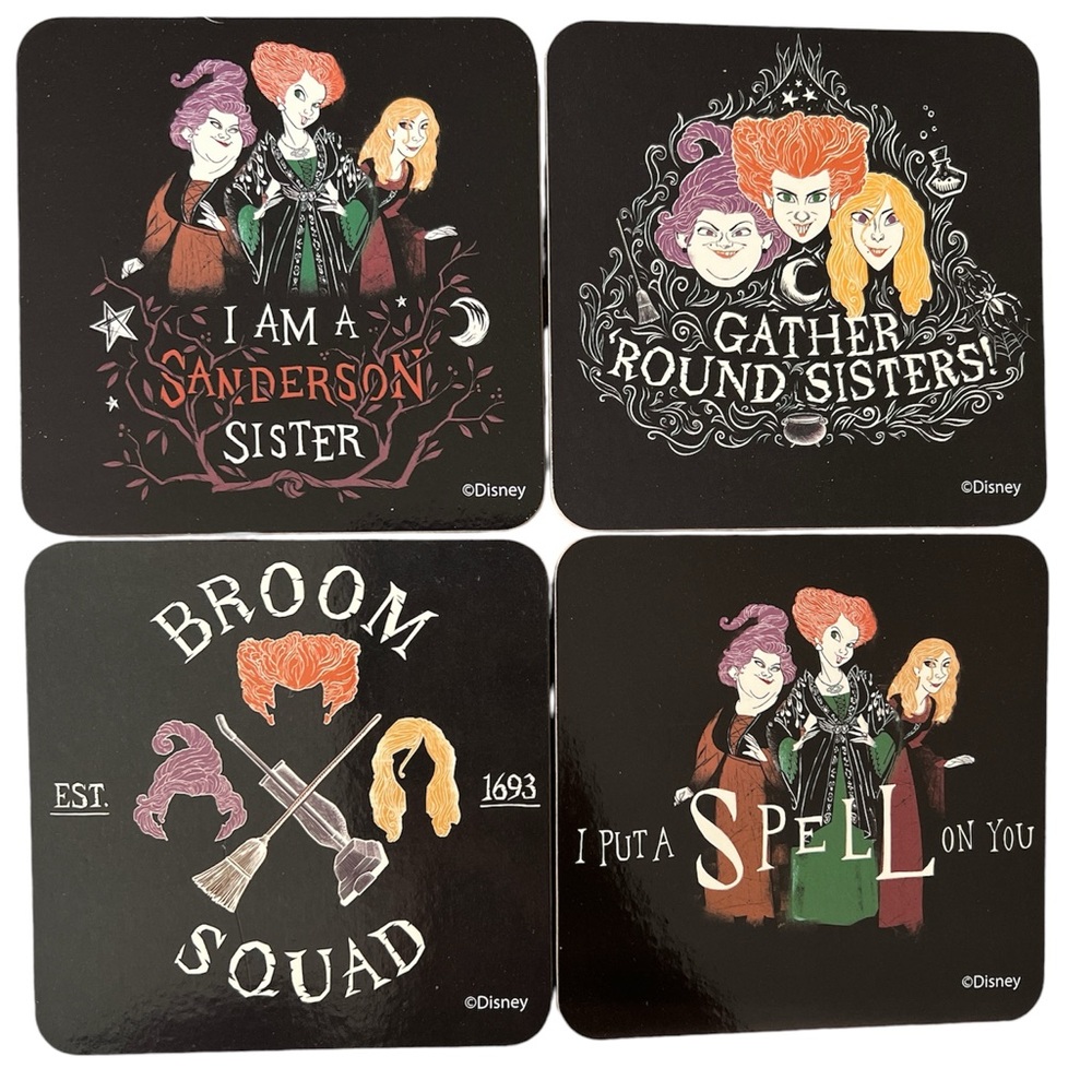 Disney Hocus Pocus 4 Pack coasters